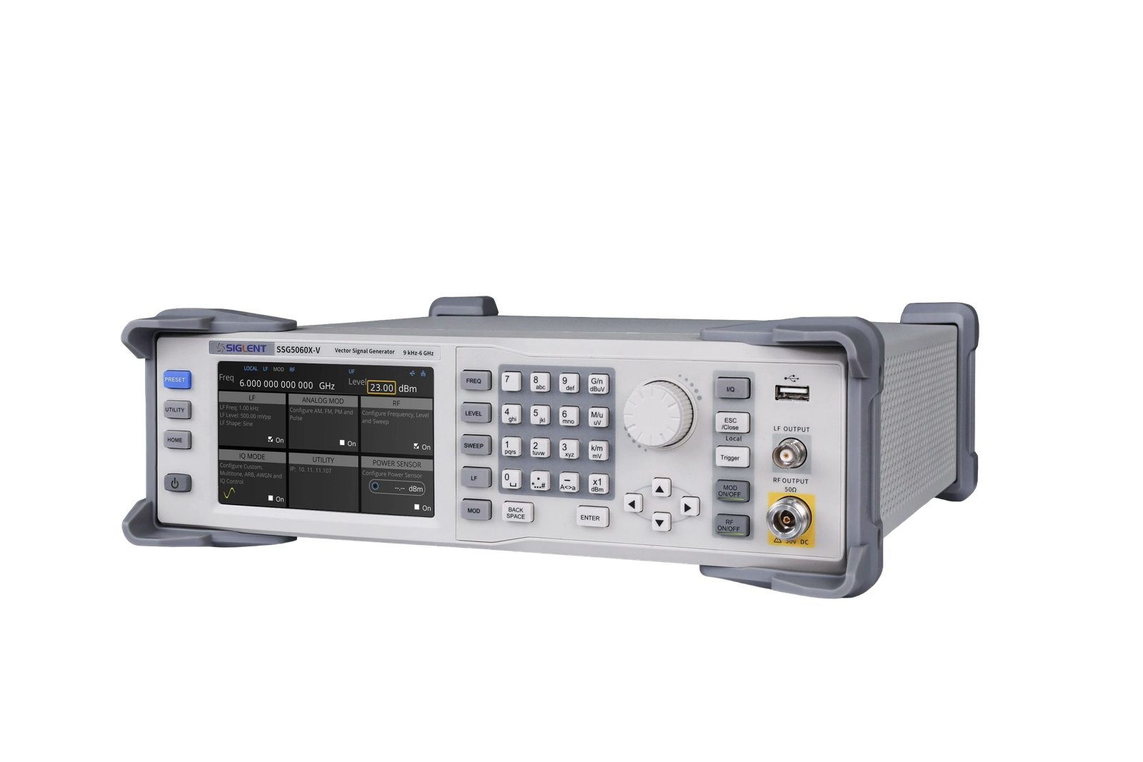 SSG5000X rear-panel RF generator interfaces